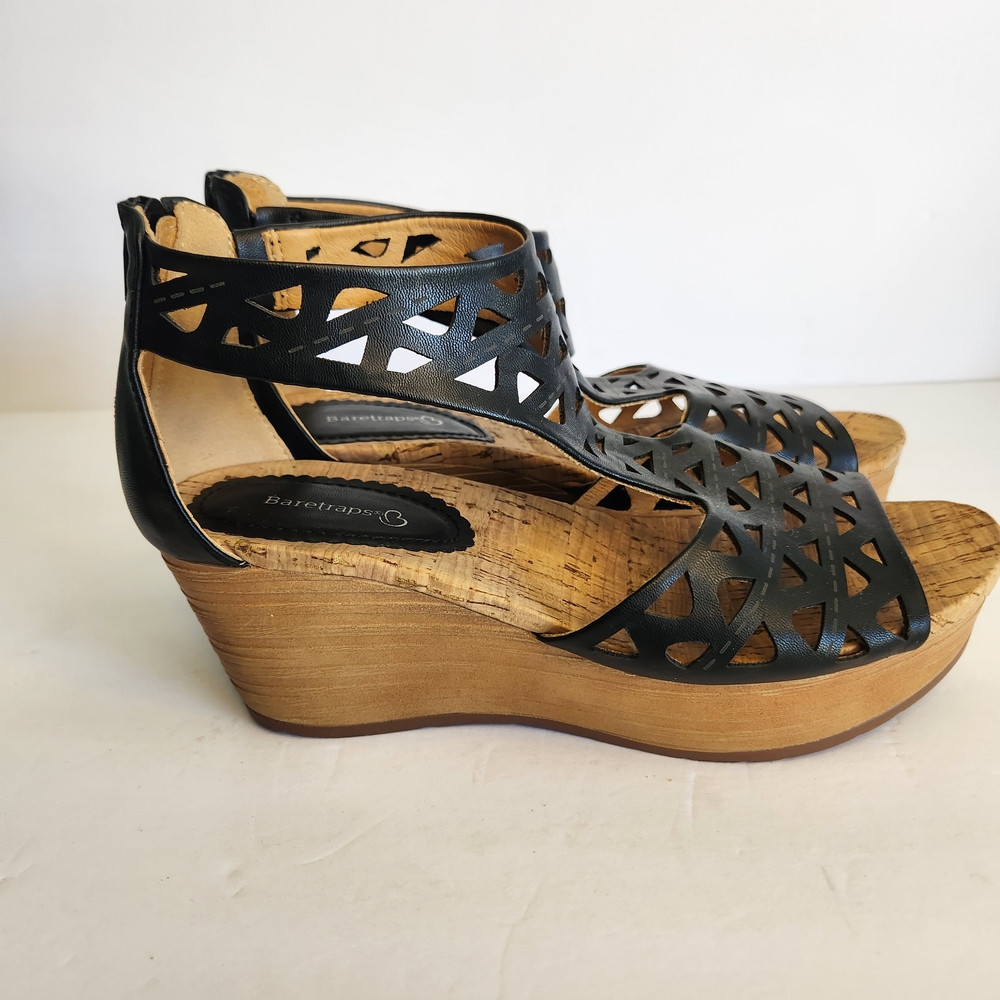 Baretraps Black Wedge Sandals for Women